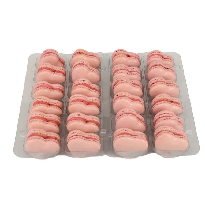 Heart Shaped Pink Raspberry Macarons - Image 2