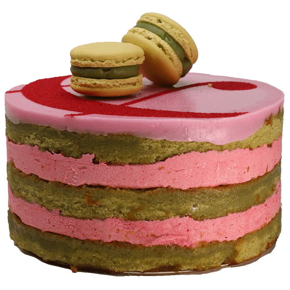 Raspberry & Pistachio Celebration Cake - Image 3